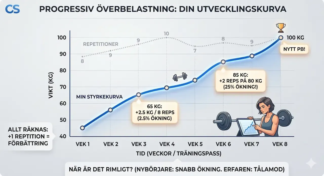 Progressiv överbelastning: Så ökar du vikterna på gymmet