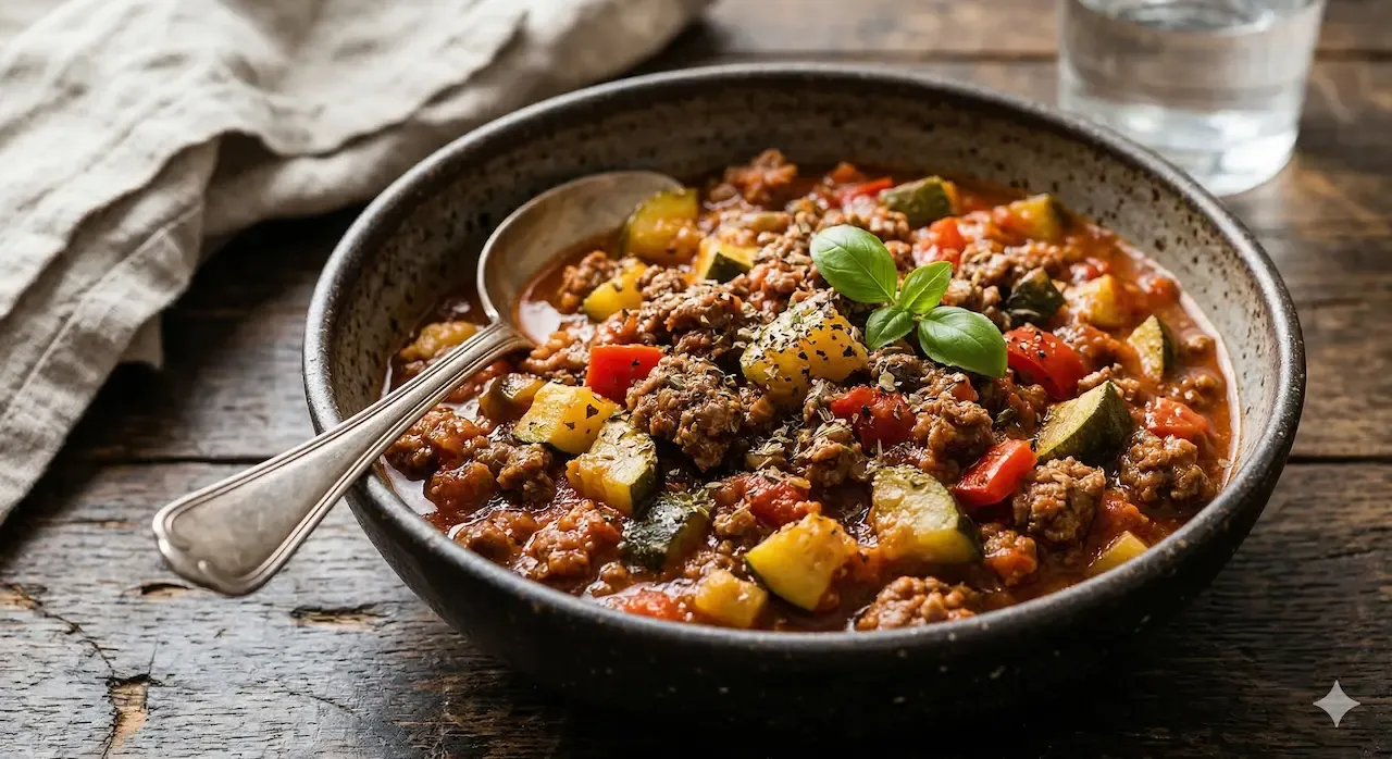 Italiensk Färsgryta med Zucchini